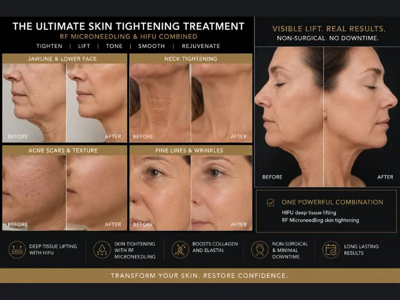 Results of combined treatment for the ultimate skin tightening treatment Gateshead